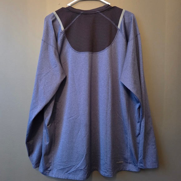 Spyder Active Mens Long Sleeve Athletic Shirt Blue L/G ProWeb Tech Base Layer - Picture 6 of 9